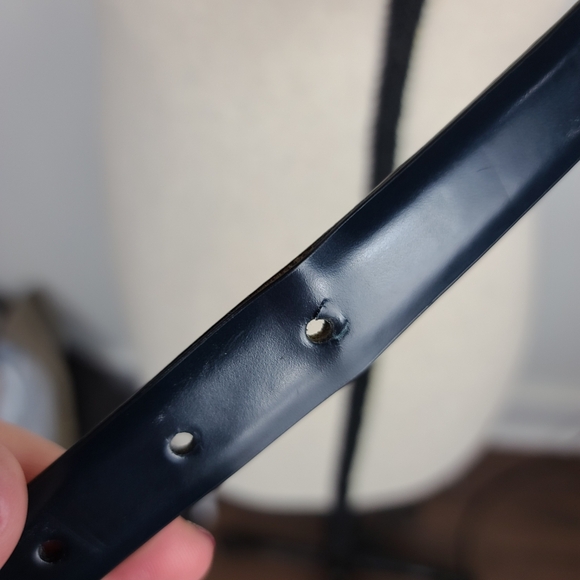 Brooks Brothers Black Leather Solid Brass Gold-Tone Buckle Belt With Logos - Picture 11 of 12